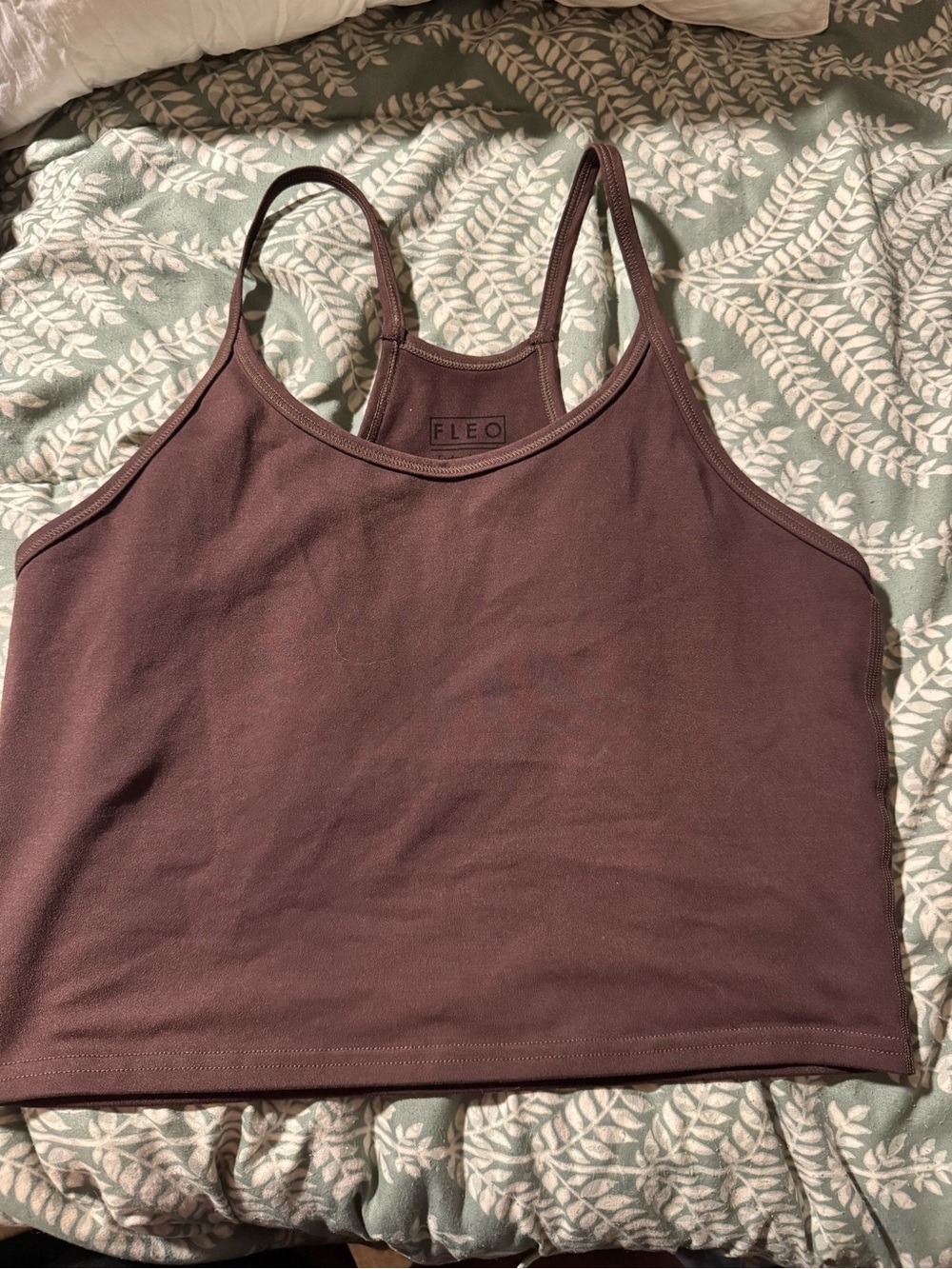 FLEO Women's Dark brown Crop Tank Top